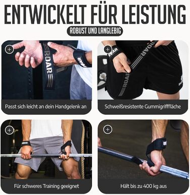 Roar® гучномовні ремені для силових тренувань, бодібілдингу, фітнесу - ремені для підйому штанги - для жінок та чоловіків сірого кольору