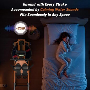 DMASUN Ручний тренажер для дому з магнітним опором, подвійні направляючі, LCD-дисплей, 16 рівнів опору, до 160 кг, вологостійкий (натуральне дерево)