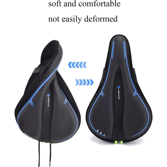 Покриття на сидіння велосипеда, гелевий чохол для сидіння, водонепроникний, для гірського велосипеда, велотренажера, спінінгу (блакитний)