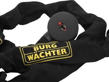 Замок-ланцюг для велосипеда та електросамоката Burg Wächter 280 C 90 з кодовим замком, чорний, 90 см