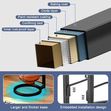 Стійка для зберігання м'ячів для футболу (5 шт.) - білий колір, багатоярусна, для демонстрації