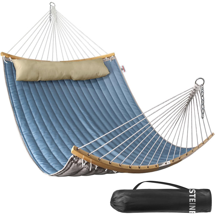 Гамак для двох Bathonly, 3 м, двобокий, джинсовий, до 204 кг