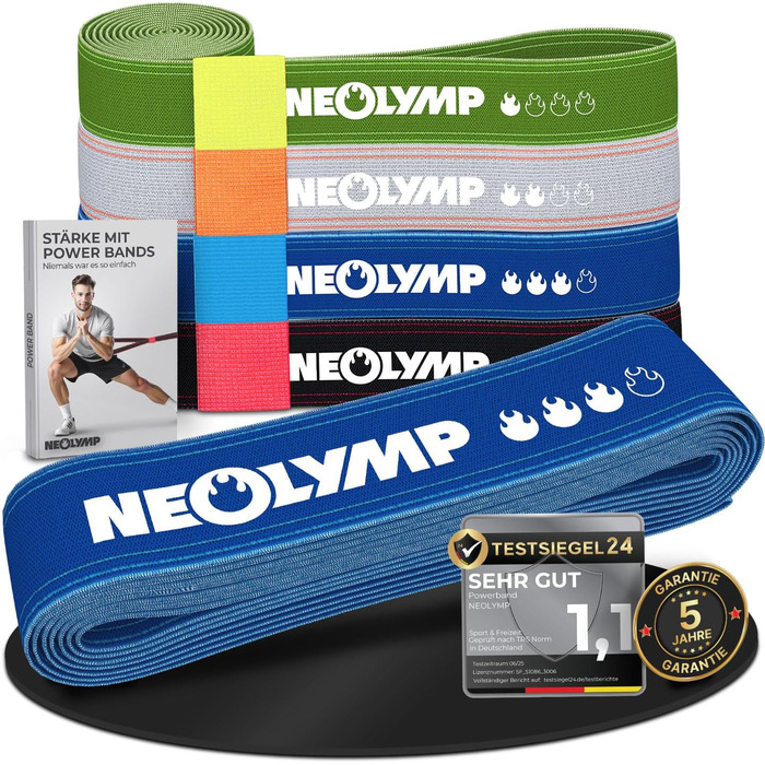 Стрічка для гімнастики NEOLYMP: екологічна, міцна, регульована – фітнес-стрічка, Powerband