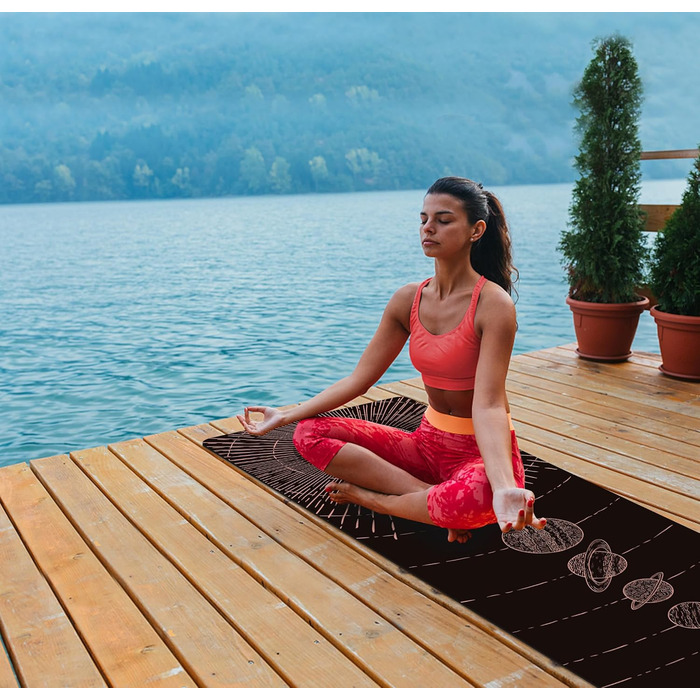 Yogamat Nuveti з натуральної замші та каучуку, 183x61 см, для йоги, пілатесу та фітнесу