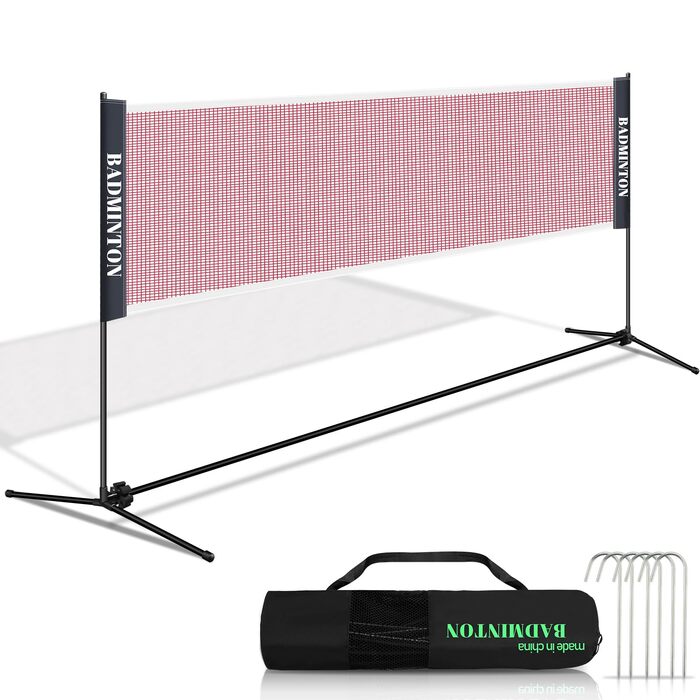 Мережа волейбольна / бадмінтонна з регульованою висотою, складана, для вулиці, з сумкою 310 см