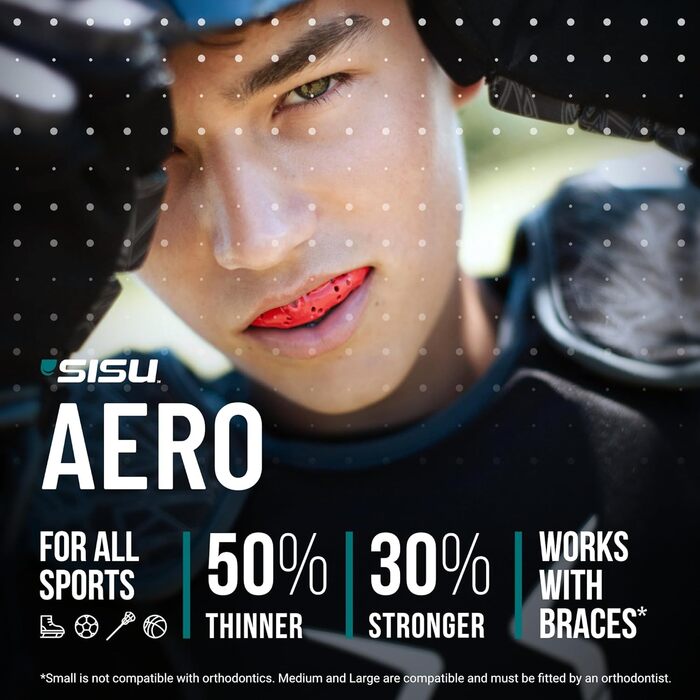 Захисний кап SISU Aero, 1.6 мм, для спорту, підлітки та дорослі, S16-NG-AA-1, Awesome Aqua, розмір S