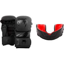 Рукавички для MMA Venum Challenger 3.0, чорні, розмір M, комплект із захистом зап'ястя та передпліччя, 4 м