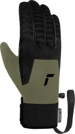 Чоловічі/унісекс лижні рукавички Reusch Raptor R-TEX XT Touch-Tec, водонепроникна мембрана, теплі зимові рукавички для сноуборду та гірськолижного спорту, сенсорний екран, оливкові/чорні, розмір 8