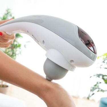 Електричний ручний масажер InnovaGoods Halaxer з 3 насадками для глибокого масажу тіла, ідеально для дому та офісу