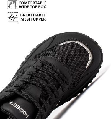 Взуття для бігу HOBIBEAR | Кросівки для трейлраннінгу з широкою передньою частиною | Чорні (43 EU)