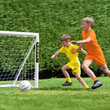 Ворота для футболу FORZA 1,8м x 1,2м | УФ-стійкі ворота з PVC для дітей та дорослих | Міцні ворота для тренувань та саду | Опції: цільова сітка, м'яч, сумка для перенесення