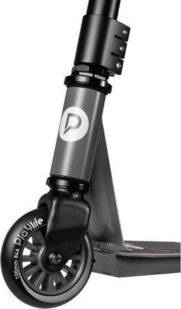 Трюковий самокат Playlife Kicker Smoke, чорний/сірий, 100мм, колеса 84A, підшипники ABEC 7