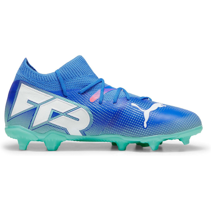 Дитячі футбольні бутси PUMA Future 7 Match Bna Fg/Ag Jr - блакитний/білий/м'ятний, 38.5 EU