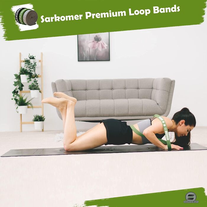 Набір фітнес-гумок Sarkomer Pilates 3 шт. з бавовни | Фітнес-гумки | Терапевтичні гумки для вправ | Гумки для підтягувань