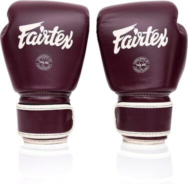 Боксерські рукавички Fairtex BGV16 з натуральної шкіри для Муай Тай, каштанові, 16 унцій