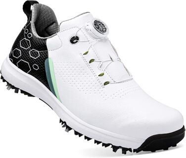 Жіночі гольф-туфлі зі шпильками, водонепроникні та легкі. Білий колір (41 EU, Чорний)