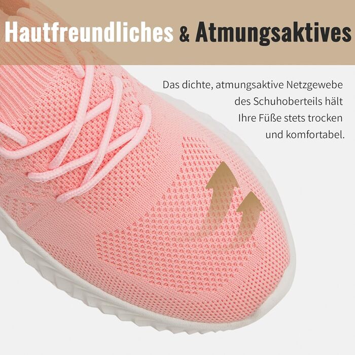 Жіночі кросівки для занять спортом: бігові, тенісні, для залу, повсякденні. Легкі, зручні, білі (37 EU, рожеві)