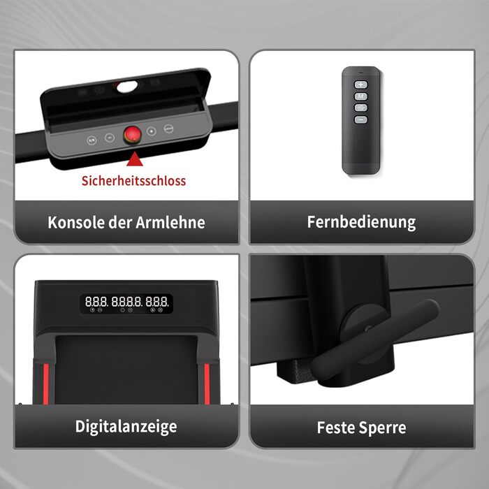 Складний біговий тренажер Sperax для дому та офісу, 10 км/год, чорний