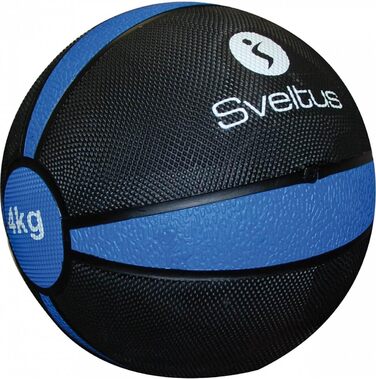 М'яч для фітнесу Sveltus 884 Medicine Ball 4 кг (чорний/оранжевий, вага: 4, 6, 8, 10 кг)
