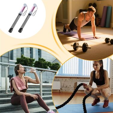 Бойові канати для фітнесу 3-1: бездротові канати для тренувань вдома та в спортзалі (рожеві)