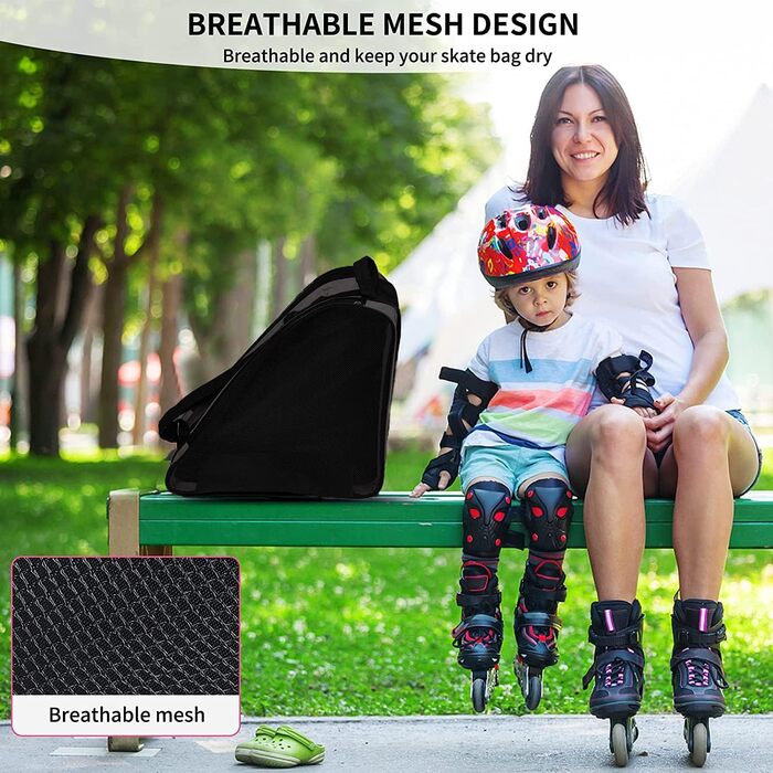 Сумка для роликових ковзанів MXiiXM, дихаюча, з регульованим плечовим ременем, для жінок, чоловіків, дітей та дорослих, аксесуари для роликових ковзанів