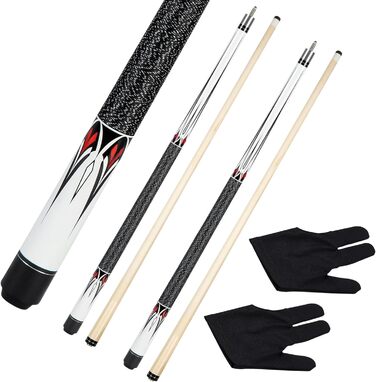 Більярдний кий Queue Stick 147,3 см, комплект з 2-х частин, згортка з акації, вага 19/20/595.3 г, 1/2