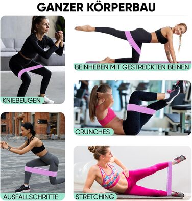 Фітнес-еластичні стрічки Suright: резистентні гумки для йоги, силових тренувань, ніг та сідниць. Набір для фітнесу (зелений, фіолетовий, чорний)