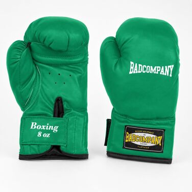 Дитячий боксерський набір Bad Company: боксерський мішок 55x25 см + рукавички 8oz (зелений) для дітей до 12 років