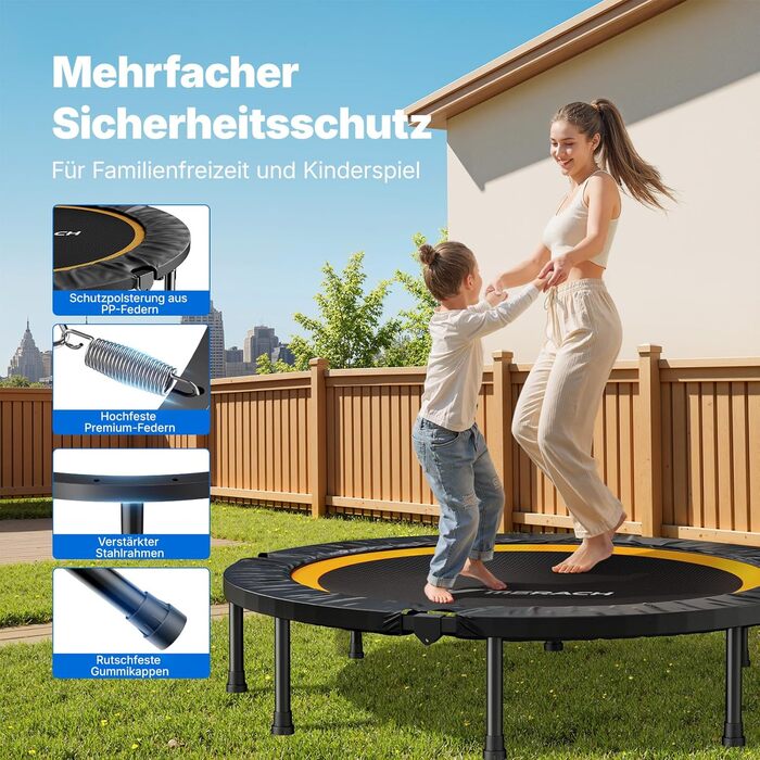 Міні-трамплін MERACH 102/122 см - фітнес-трамплін, до 150 кг, без ручки