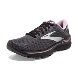 Brooks Adrenaline GTS 22: жіночі бігові кросівки з підтримкою, чорний/блакитний/кораловий, 37.5 EU