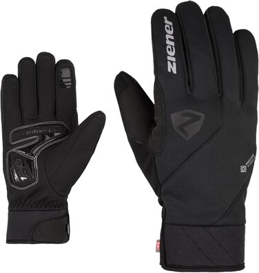 Чоловічі зимові велорукавички Ziener Donni, Primaloft, Gore-Tex Infinium, чорні, розмір 8