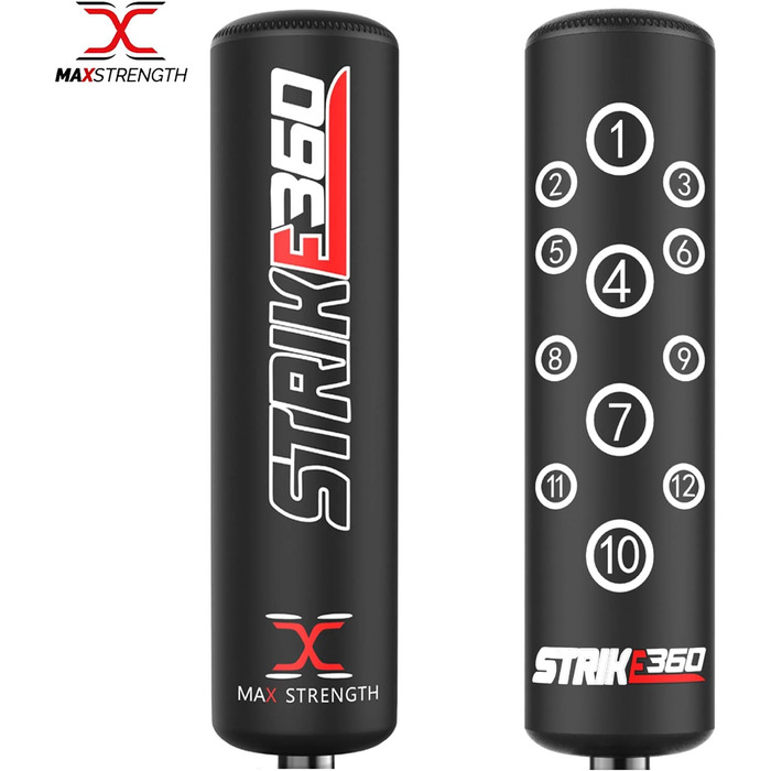 Вільностоячий боксерський мішок Max Strength 1,7 м для кікбоксингу, MMA, фітнесу, міцний і високоякісний для дому та залу