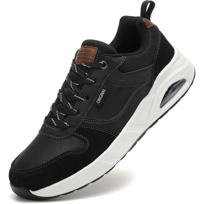 Sneaker TARELO для чоловіків: кросівки з повітряною подушкою, спортивні, зручні, дихаючі, легкі, для тенісу, зелені (чорні), 46 EU