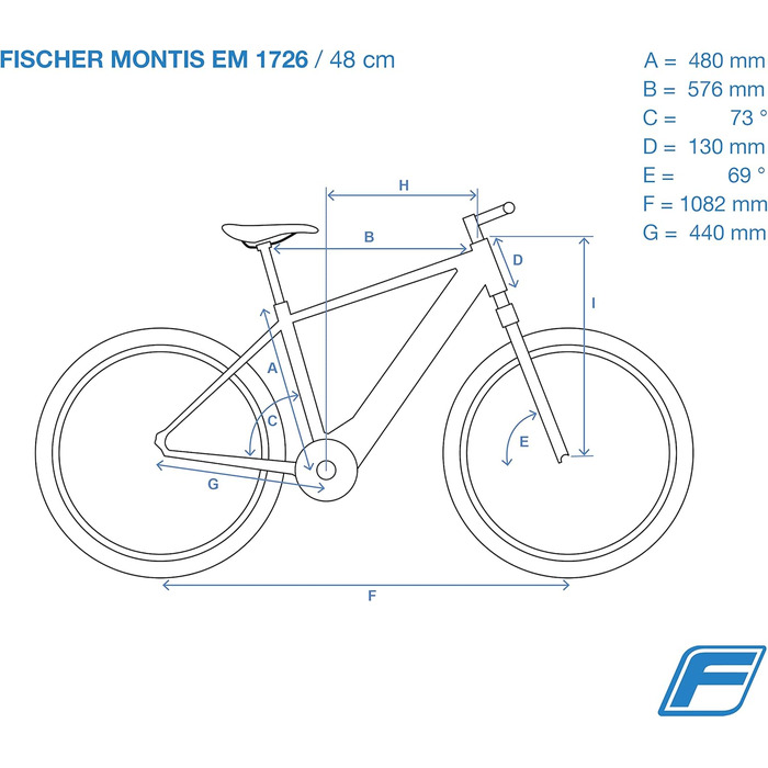 Електровелосипед FISCHER MONTIS EM 1726 для дорослих, гірський, 48 см, задній мотор 45 Нм, акумулятор 48 В