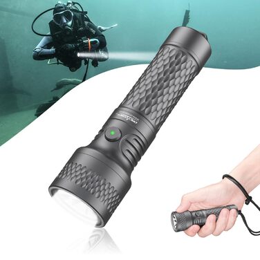 Ліхтар підводний ORCATORCH ORCA7 3000 люмен, глибина 150м, промінь 6°, SOS-режим, IP68, сірий