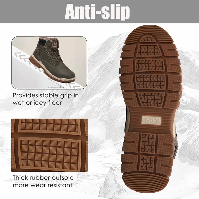 Черевики зимові чоловічі Arriggo Bello, утеплені, антиковзаючі, для трекінгу та хайкінгу, розмір 41-46 EU