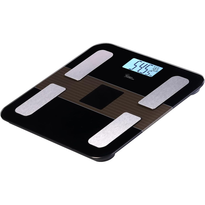 Вага Newgen Medicals: Розумна вага для тіла з сонячним акумулятором, вимірювання жиру, LCD-дисплей, до 180 кг (вага для тіла, фітнес-вага, вага для людей похилого віку)
