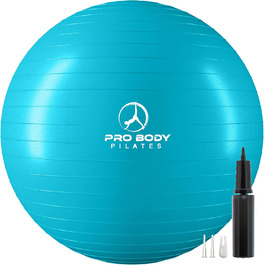 Фітнес-м'яч ProBody Pilates Gymnastikball 55 см - анти-вибуховий, для йоги та фітнесу (синій)