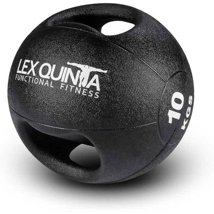 Медичний м'яч Lex Quinta з подвійною ручкою, 10 кг