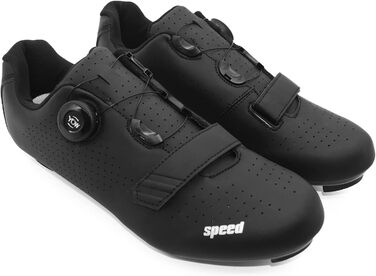 Велотуфлі для їзди на велосипеді: шосейні, MTB, крос-кантрі. Сумісні з SPD/SPD-SL. Чоловічі та жіночі, чорного кольору, розмір 43 EU