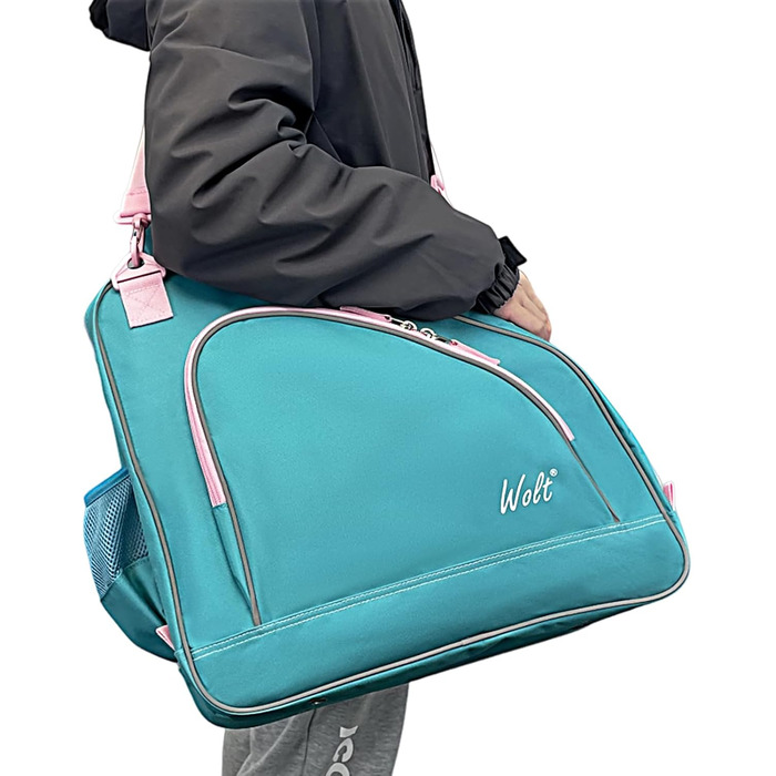 Сумка для ковзанів Wolt | Сумка для роликів та інлайнів. Стильна, регульована через плече, м'ятно-зелена