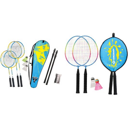 Набір для бадмінтону Talbot-Torro Family: 2 дитячі ракетки, 2 стандартні ракетки, 3 волани, регульована сітка, сумка
