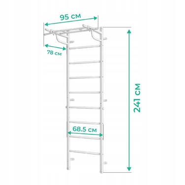 Тренувальна драбина Małpiszon 241 см x 95 см
