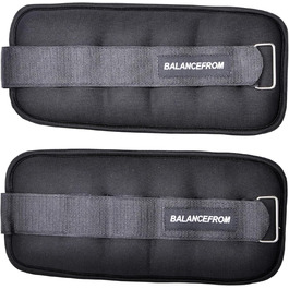 Набір манжетів BalanceFrom GoFit для ніг, рук, щиколоток та зап'ясть, регульовані, зелені (чорні)