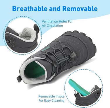 Дитячі шкарпетки-мокасини Saguaro для ходьби та подорожей, дихаючі, неслизькі, легкі, розмір 26-36 (32 EU), сірий New