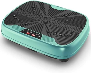 Віброплатформа для тренувань з магнітною терапією та Bluetooth | 99 рівнів швидкості, тренування всього тіла | Віброплатформа з еластичними стрічками та пультом керування для дому, для схуднення (Зелена)