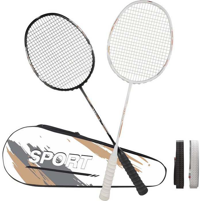 Набір для бадмінтону 4U з двома ракетками 80г, включає сумку, для тренувань та розваг