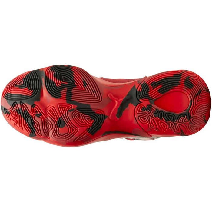 Кросівки баскетбольні PUMA Genetics для чоловіків, білий-електрик лайм, червоний, 43 EU