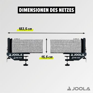 Набір столу для пінг-понгу Joola Post Pro Tour – сітка, чорний, 152 см