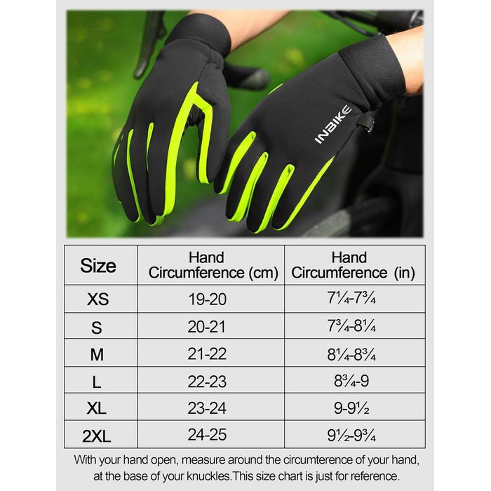 Зимові рукавички для велоспорту та катання на лижах з сенсорним екраном, теплі, вітронепроникні, WF709, зелені (чорний та зелений), розмір S